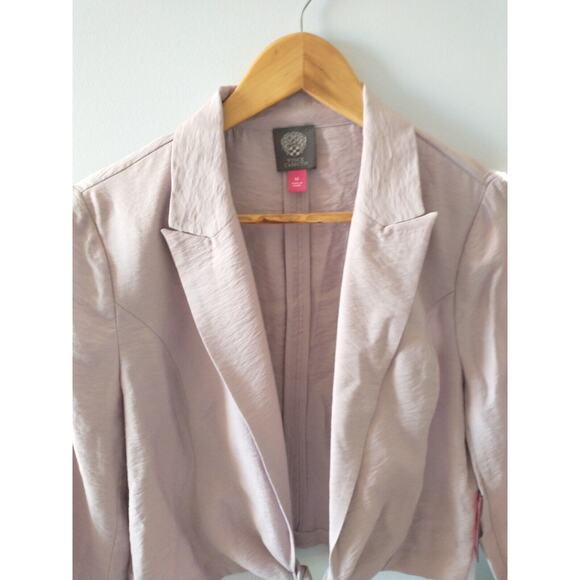 Vince Camuto Soft Pink Medium Open Tie Front Cardigan Blazer Pastel Fall Spring - Picture 2 of 10